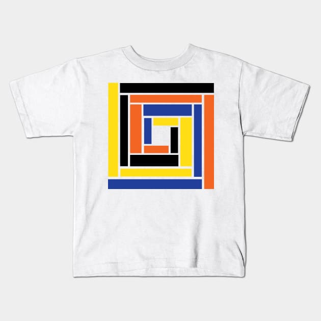 Colorful bold geometric pattern Kids T-Shirt by Nosa rez